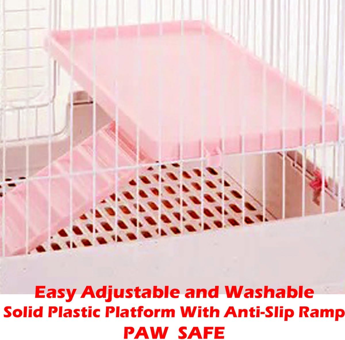 Mcage Extra Large Cage for Guinea Pig, Black, 32"L x 21"W x 28"H, Roomy, Easy to Clean, Anti-slip Step Ramp, Safety Lockable Casters, No Tools Needed