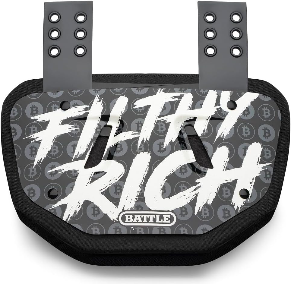 Battle Sports Novelty Football Back Plate, Kids, Adults