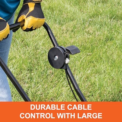 Agri-Fab Push Lawn and Garden Broadcast Spreader for Seed and Fertilizer, 50 lb Capacity Walk-Behind Spreader with Cable Flow Control