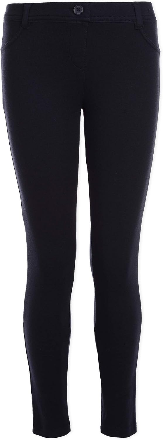 Nautica Girls' School Uniform Stretch Interlock Jegging