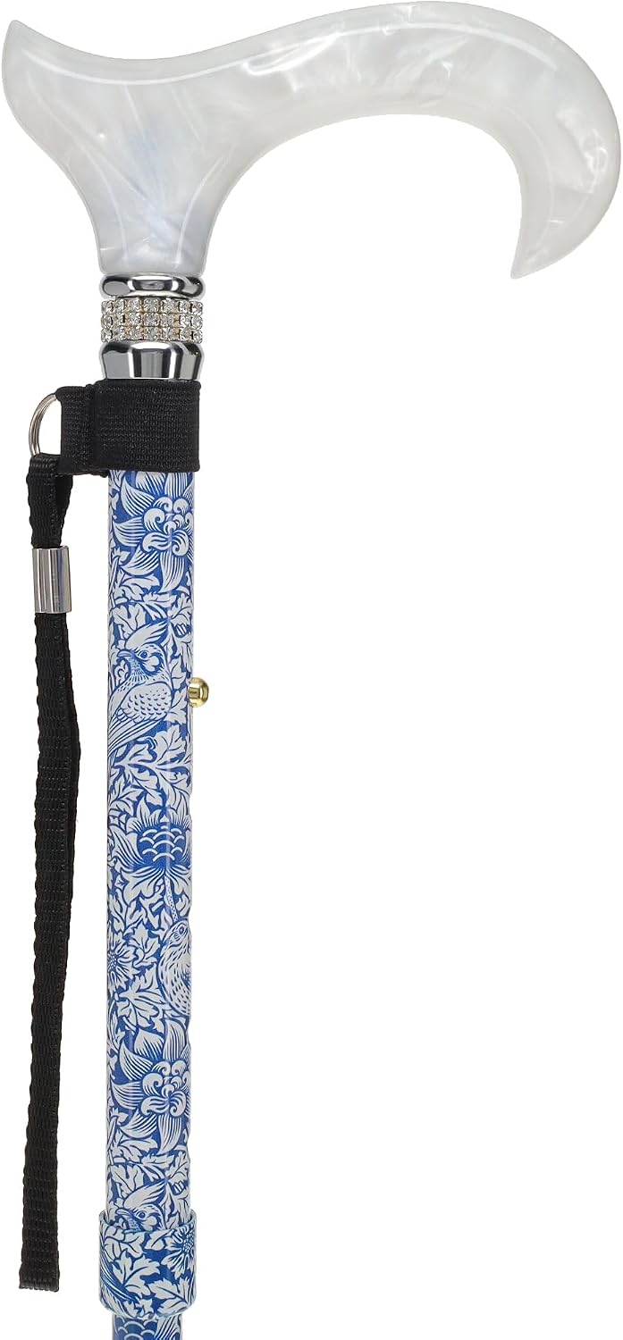 Stylish Walking Sticks – Rhinestone Collar Designer Adjustable Canes Colorful – Best Gift for Men and Women Light Weight Aluminum Shaft & Safe to Walk