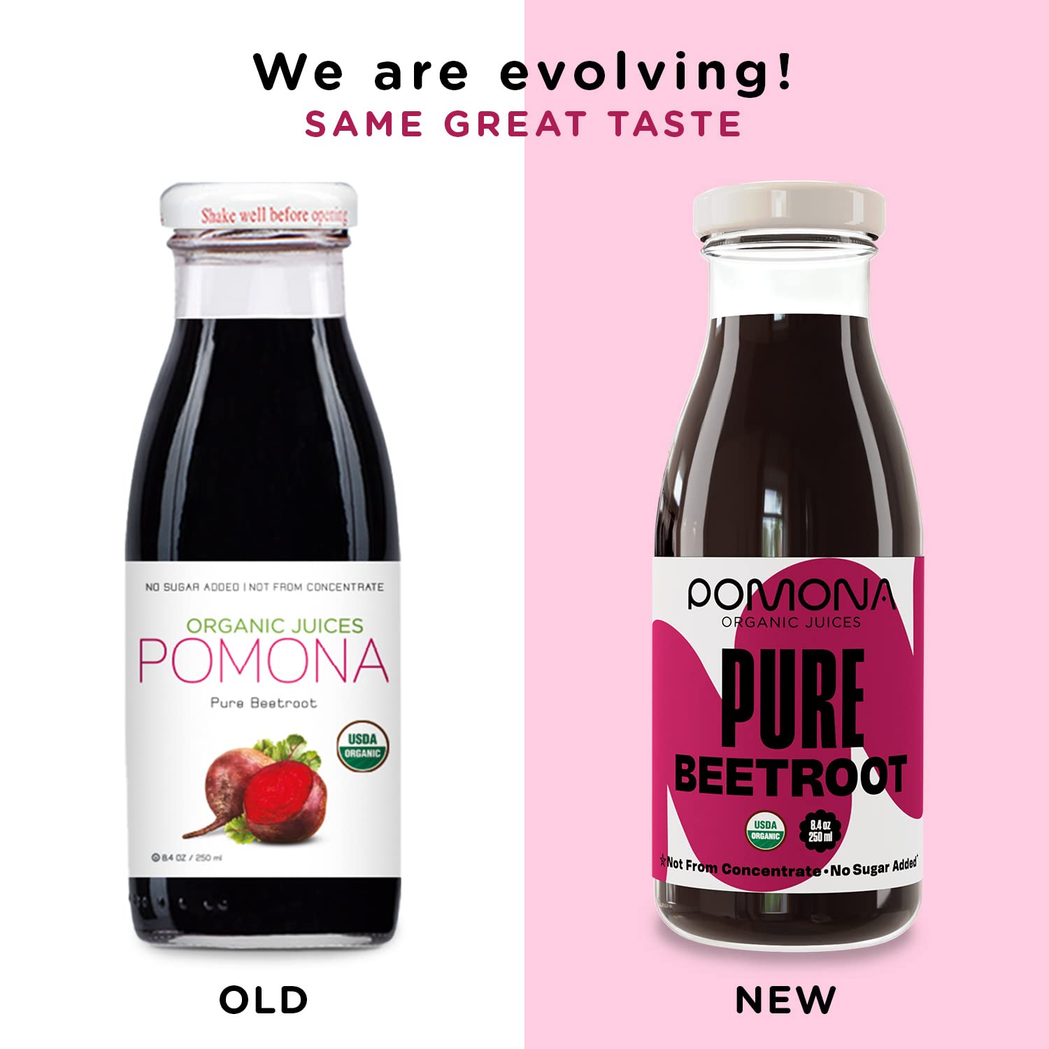 Pomona Organic Pure Black Cherry Juice, Cold Pressed Organic Juice, Non-GMO, No Sugar Added, Not from Concentrate, Gluten Free, Kosher Certified, Preservative Free 8.4 Ounce (Pack of 12),