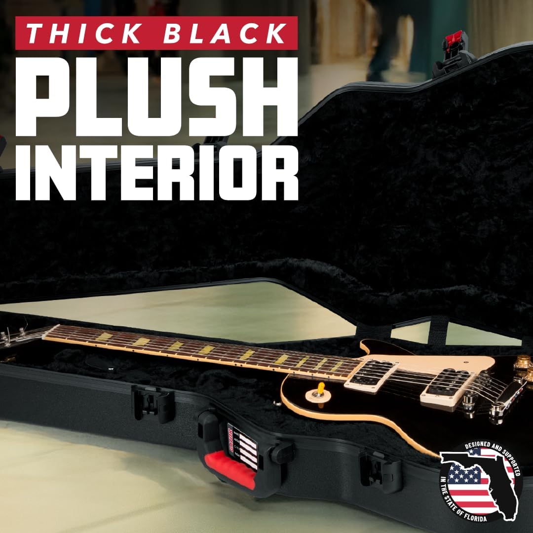 Gator Cases Molded Flight Case For SG Style Double Cut Away Guitars With TSA Approved Locking Latch, (GTSA-GTRSG)