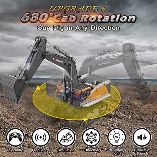 kolegend Remote Control Excavator Toy 1/14 Scale RC Excavator