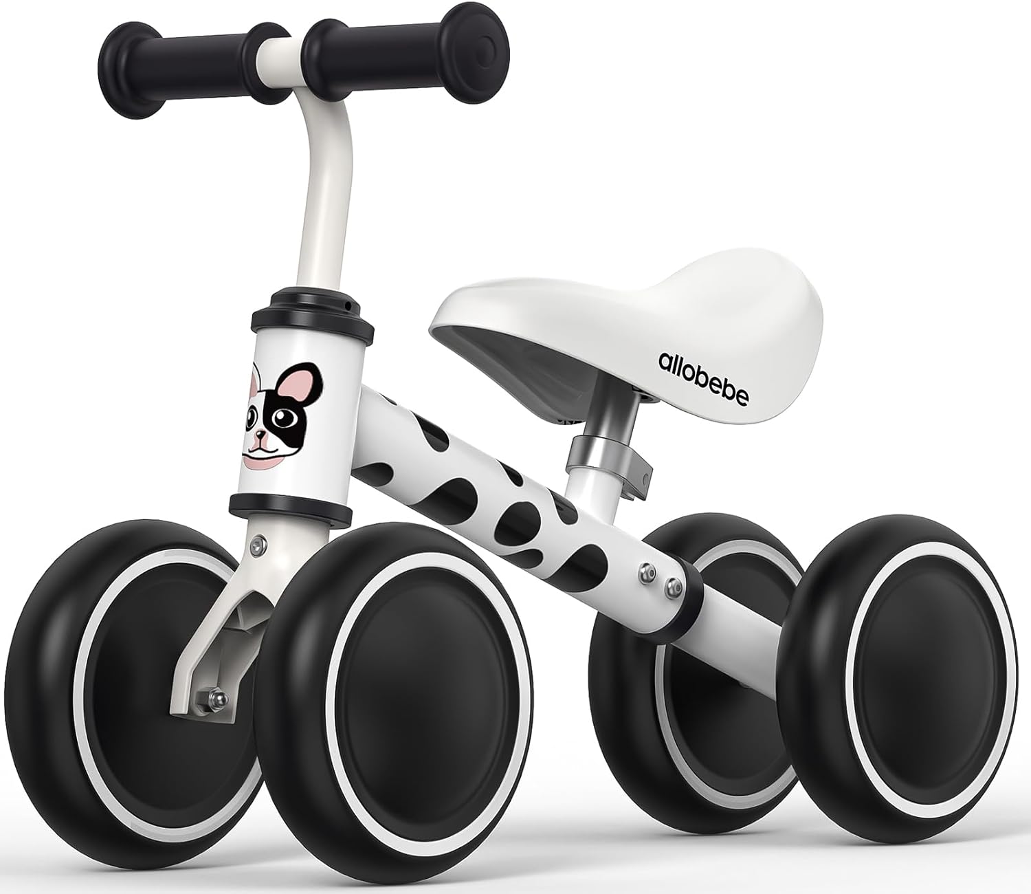 Baby Balance Bike, Cute Toddler Bikes 12-36 Months Gifts for 1 Year Old Girl Bike to Train Baby from Standing to Running with Adjustable Seat Silent & Soft 3 Wheels