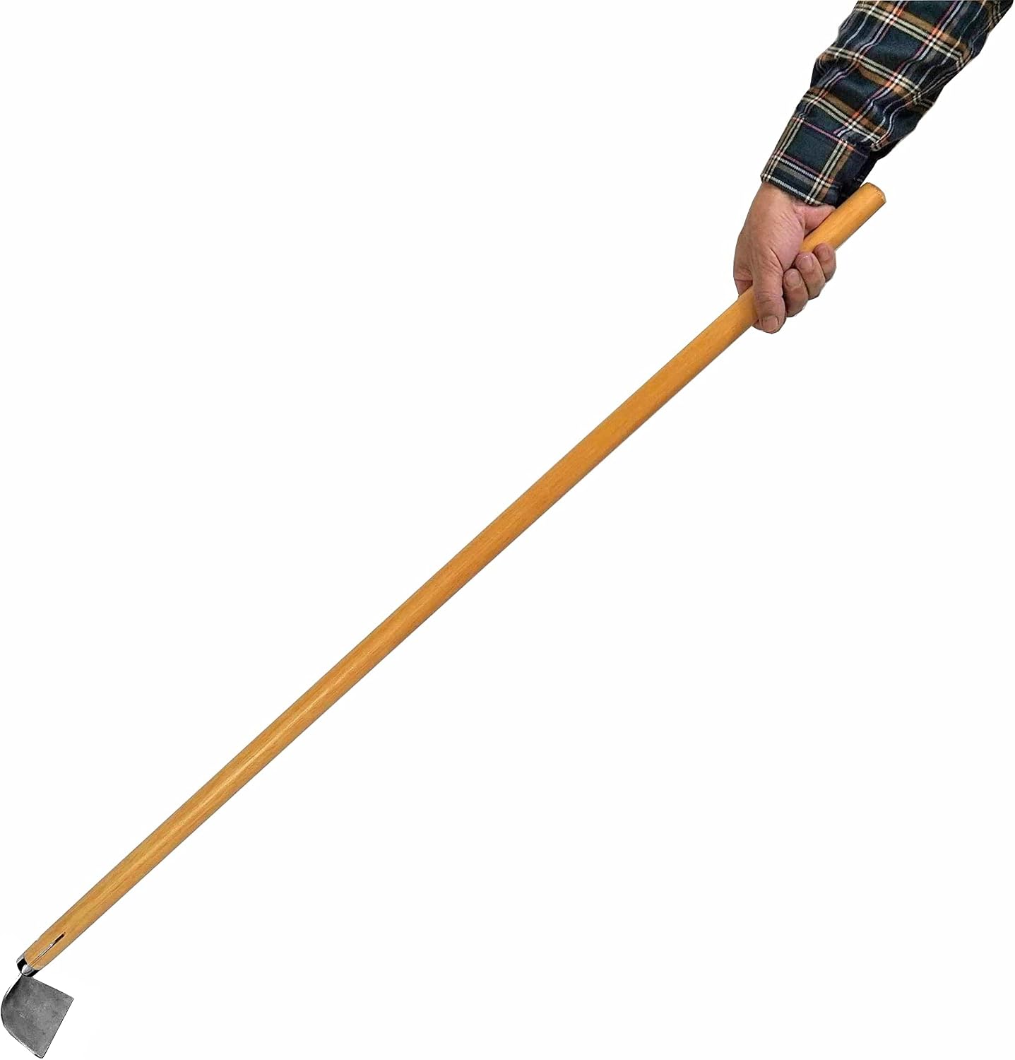 Garden Hoe Long Handle 43" Heavy Duty Japanese Stainless Steel, Made in JAPAN, Draw Hoe Weeding Tool, Stand Up Weeder Hand Tool