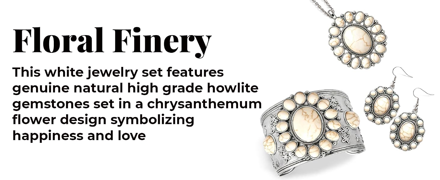 Howlite Western Jewelry Set
