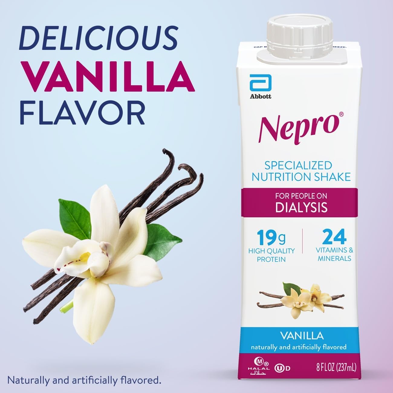 Nepro Liquid Nutrition, Homemade Vanilla, 8-Ounce Plastic Bottles (Pack of 24)