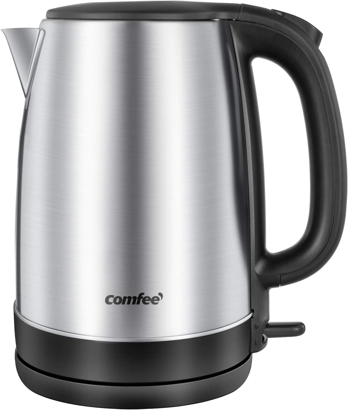 Comfee 1.7L Stainless Steel Electric Tea Kettle, BPA-Free Hot Water Boiler, Cordless with LED Light, Auto Shut-Off and Boil-Dry Protection