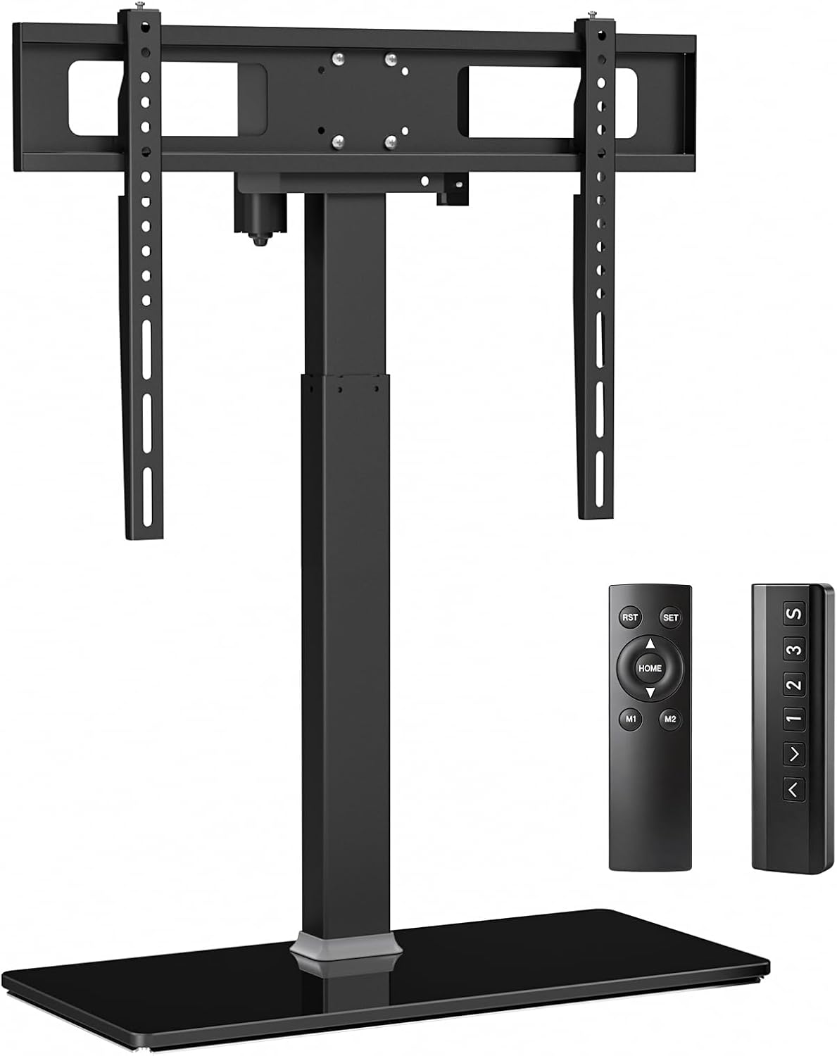 XINYAO Motorized TV Stand, Electric Height Adjustable Tabletop Mount | TV Lift Fit 32"–70" TVs up to 90 lbs, 3 presets for sit/stand/game