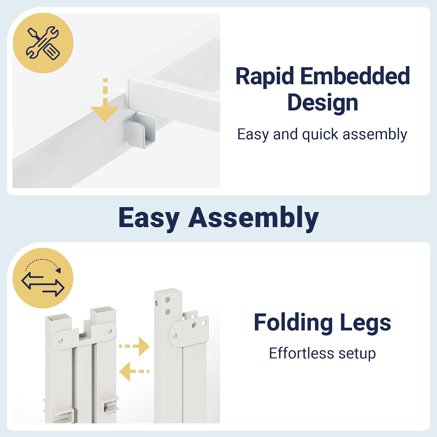 Allewie Full Size Bed Frame, 14 inch Metal Platform Beds with Storage Space, No Box Spring Needed and Easy Assembly, White