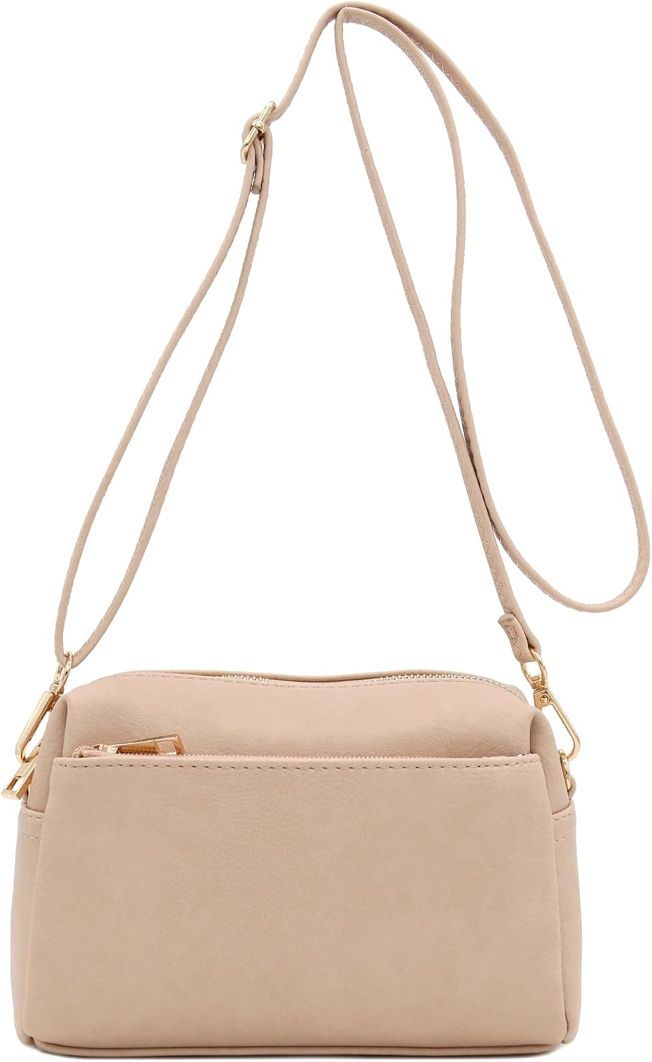 Triple Zip Small Crossbody Bag