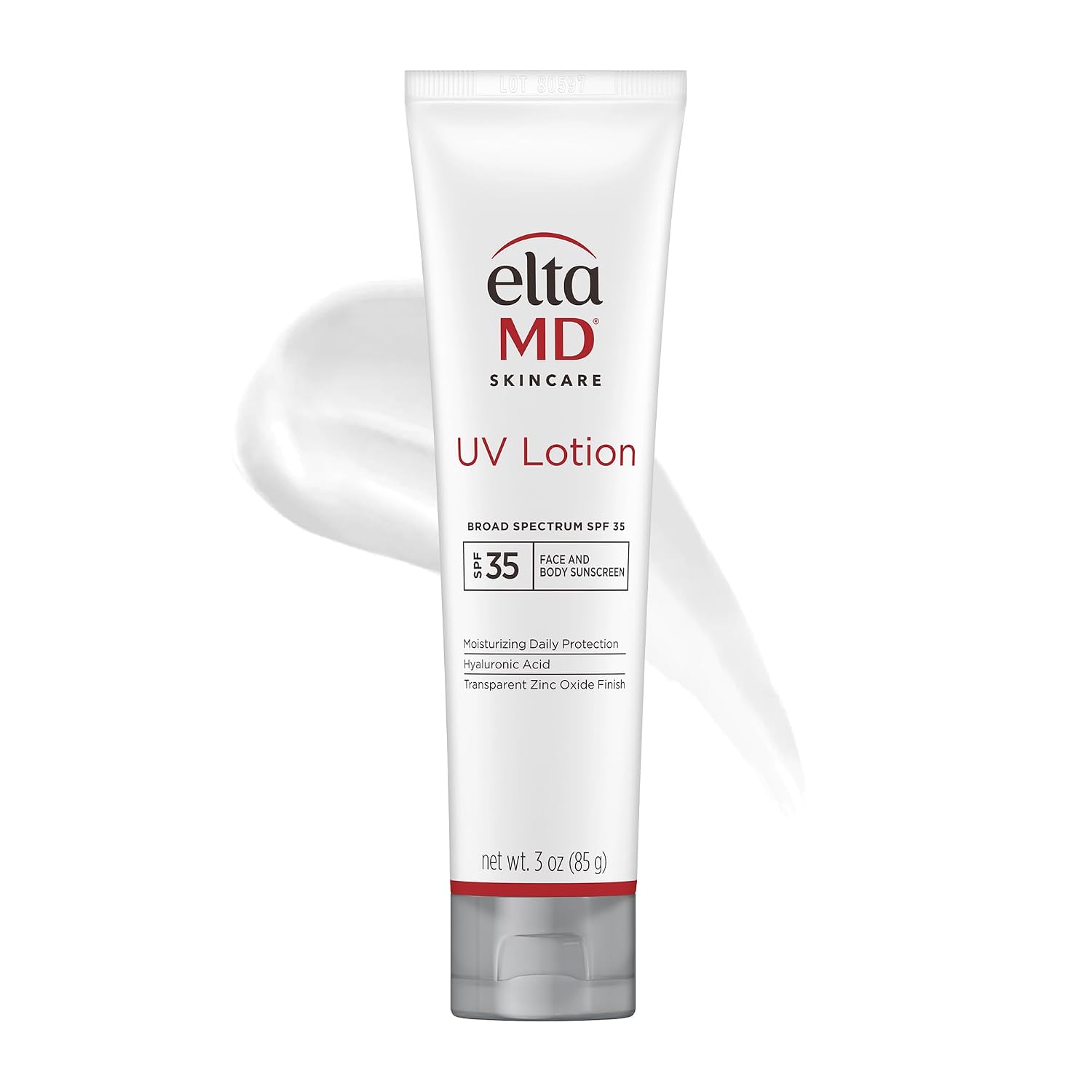 EltaMD UV Lotion, Moisturizing Sunscreen for Face and Body, SPF 35 | Transparent Zinc Oxide Finish, Moisturizes Full Body, Non-Greasy, Broad Spectrum Protection, Safe for All Skin Types