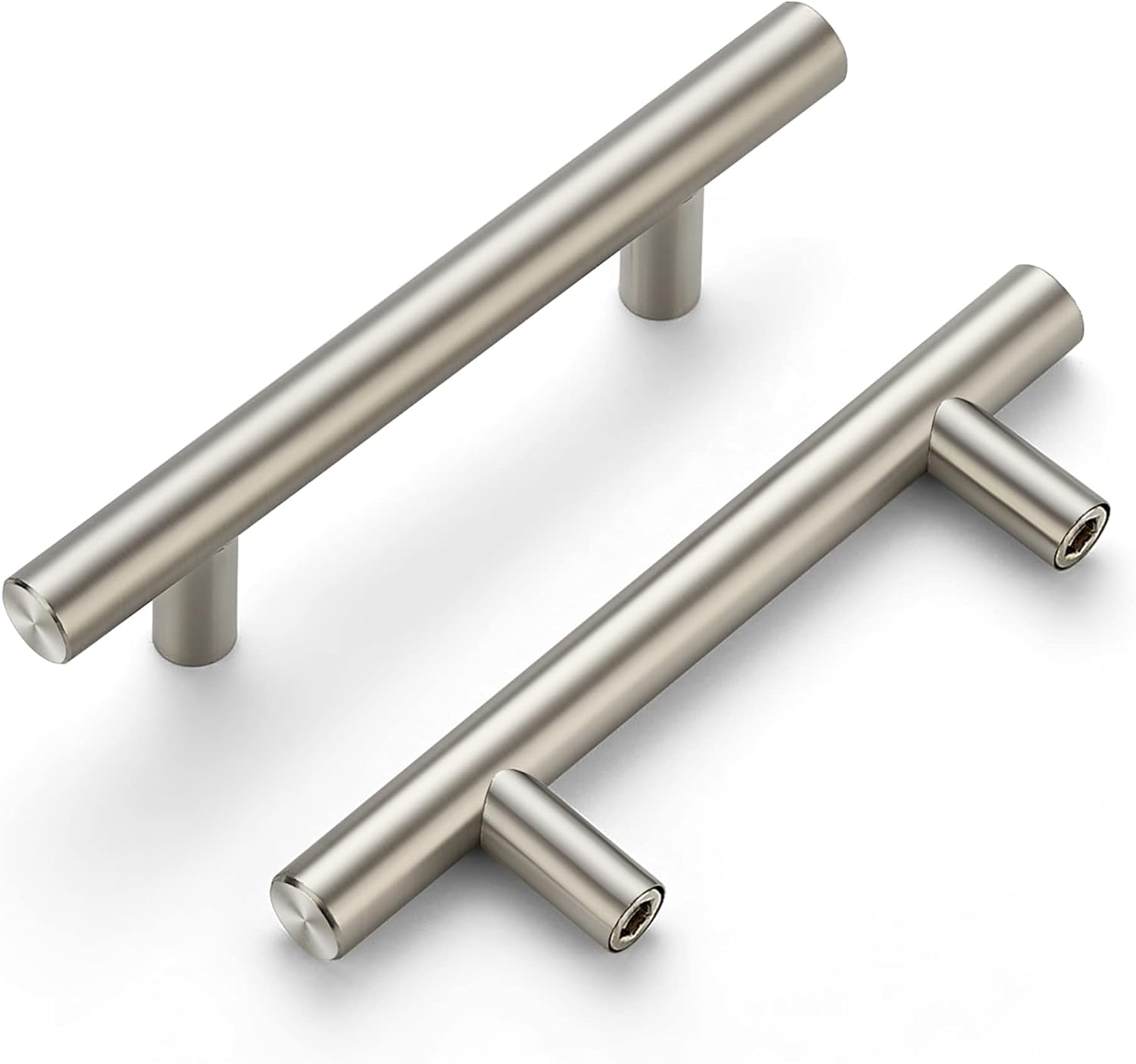 Ravinte Cabinet Handles,5" Length,3" Hole Center,Brushed Brass,30 Pack