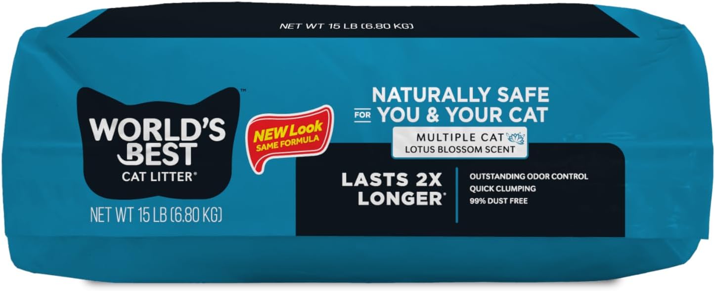 World's Best Cat Litter Lotus Blossom Scented, Odor Control, 32 lb Bag