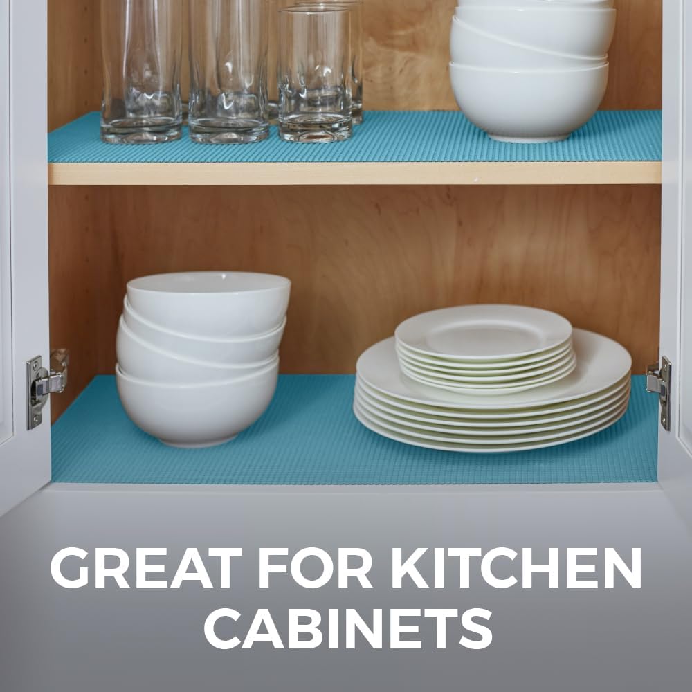 HOME GENIE Shelf Drawer and Cabinet Liner, Non Adhesive, 12x20 Soft Gray