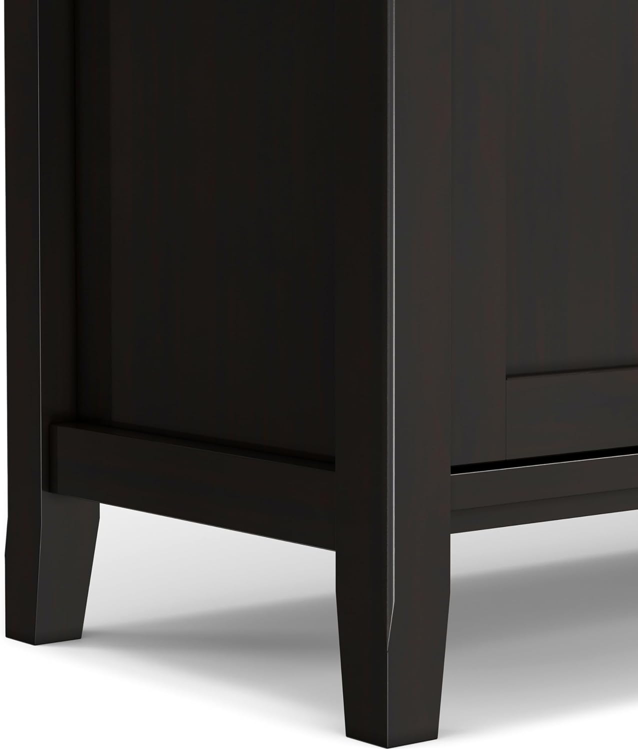 SIMPLIHOME Warm Shaker 47" Wide Solid Wood TV Stand in Light Golden Brown