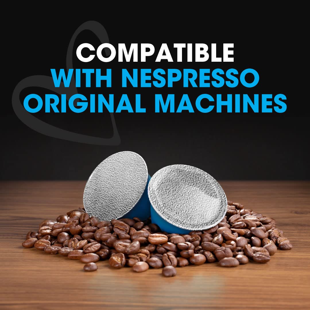 Italian Coffee Pods for Nespresso Original (Pack of 100 Regular Passione) | Compatible with Nespresso Original Machines, BPA-free espresso capsules, made in Italy, Intensity 9/10