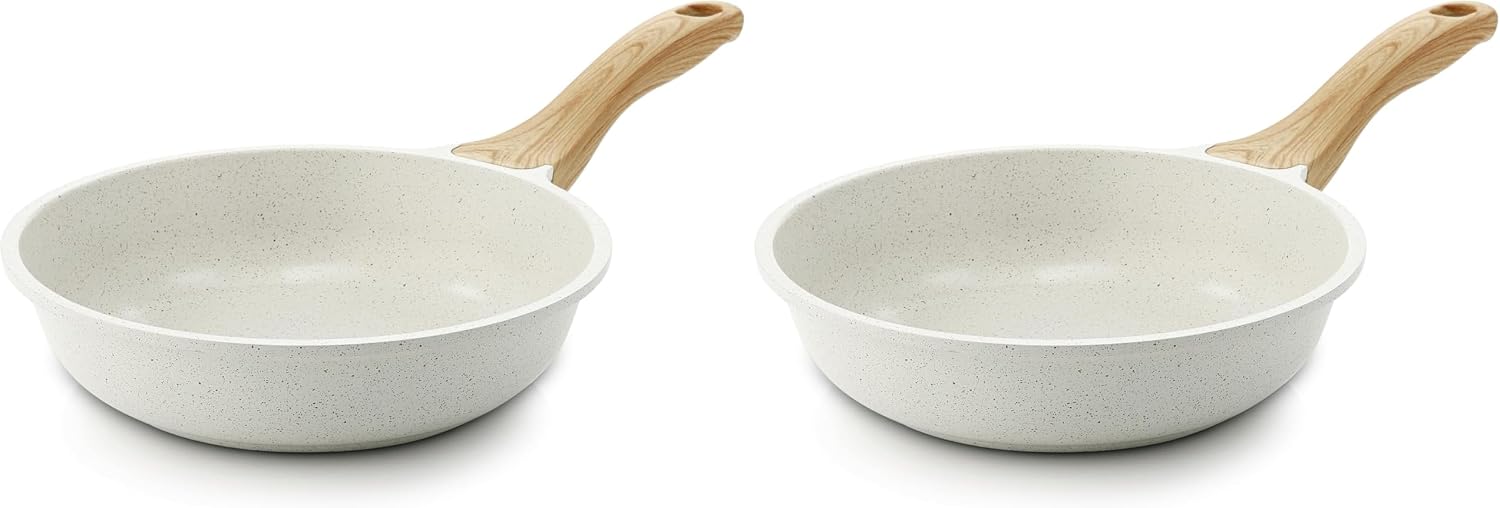 SENSARTE Nonstick Frying Pan Skillet, Swiss Granite Coating Omelette Pan, Healthy Stone Cookware Chef's Pan