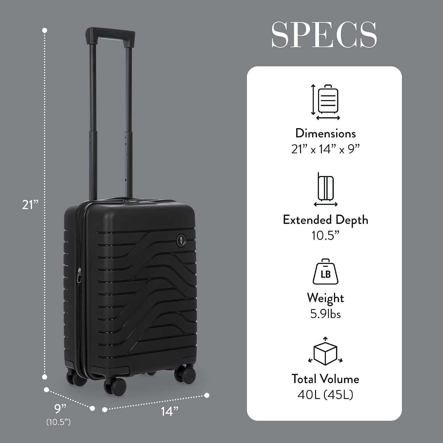 Bric's B|Y Ulisse Checked Luggage with Spinner Wheels – Expandable Lightweighted Hard Shell Suitcase, TSA Combination Lock - Removeable Wash Bag Included - 30 Inch, Mango