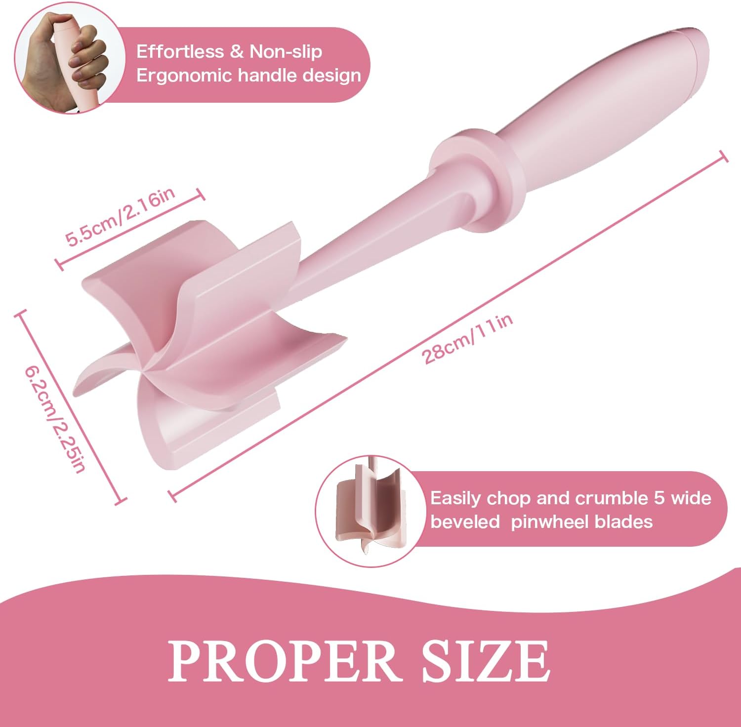 Meat Chopper Ground Beef Masher Tool for Hamburger