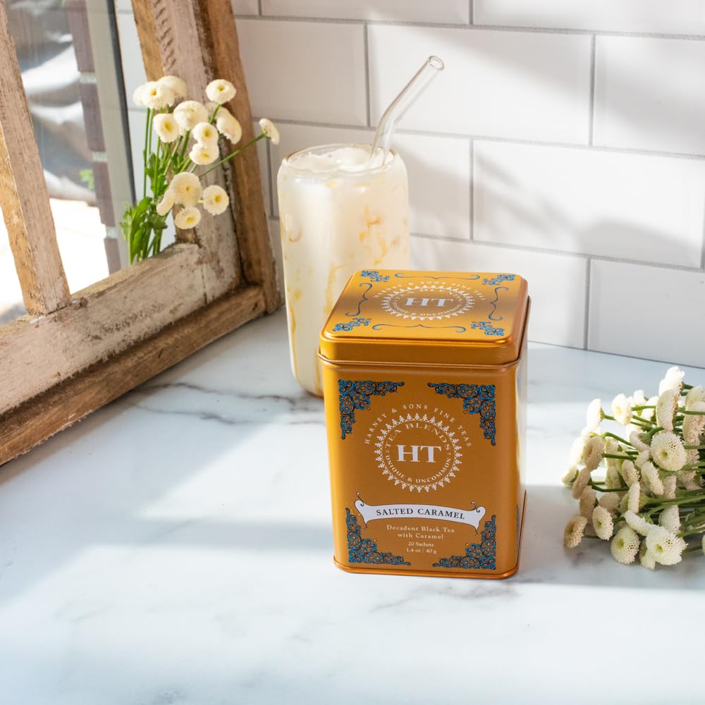 Harney & Sons HT Organic Supreme Green Tea, 20 Sachets, Tea Tin | Organic green tea with 20 sachets in a reusable tea tin. Caffeinated.