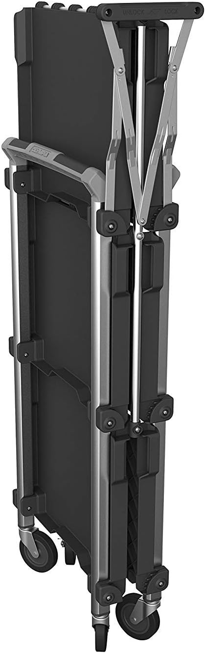 Olympia Tools 85-188 Pack-N-Roll Folding Collapsible Service Cart, 150LB Capacity, Black