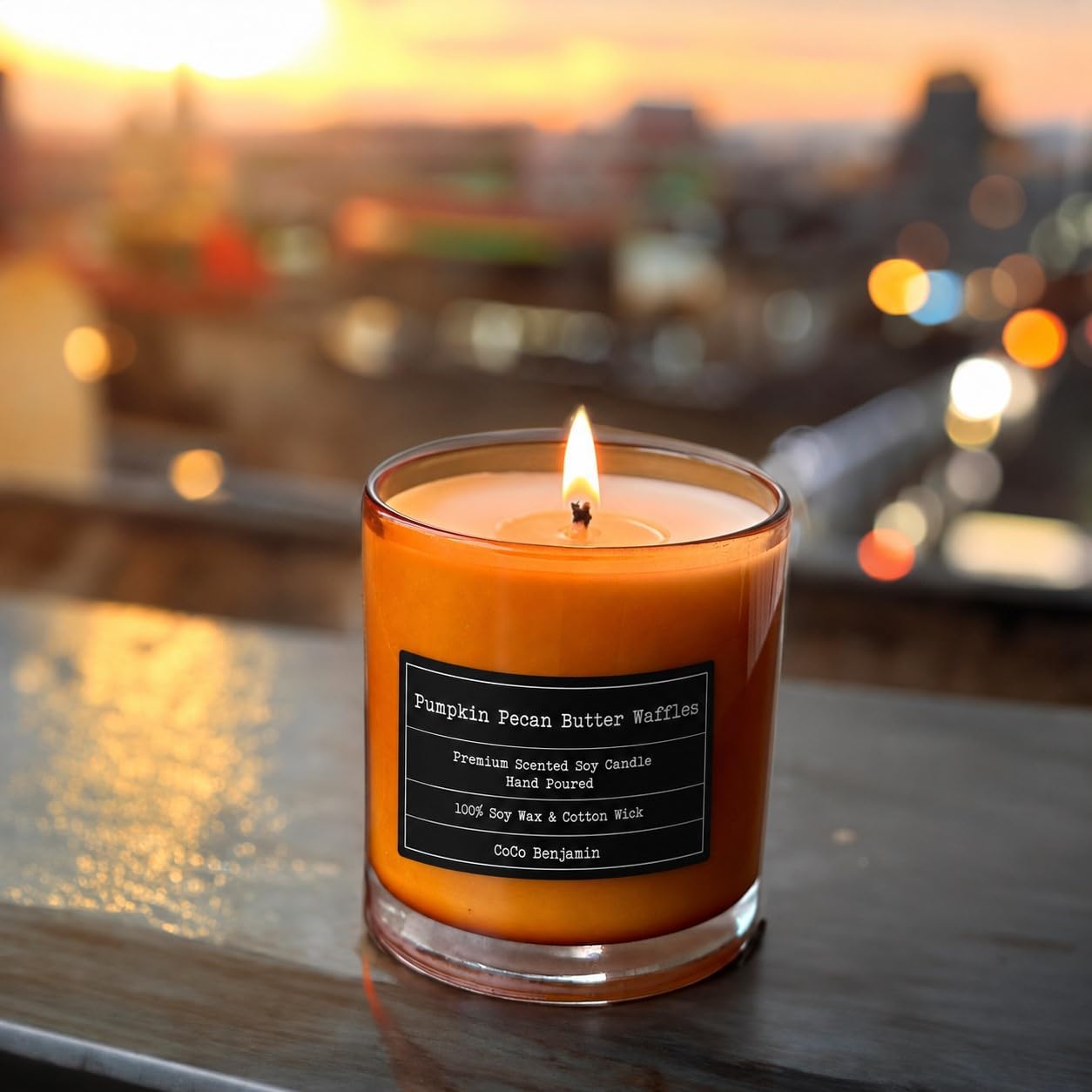 100% Natural Soy Wax Candle by CoCo Benjamin - Highly Scented & Hand-Poured Luxury Candle ((Majestic Balsam Fir Trees) - Clean Burning Cotton Wick