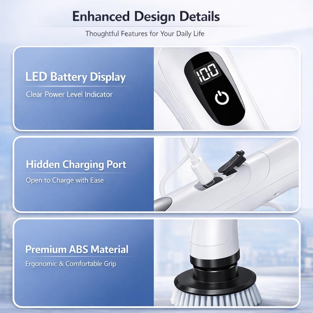 Premium Electric Bathroom Cleaning Brush