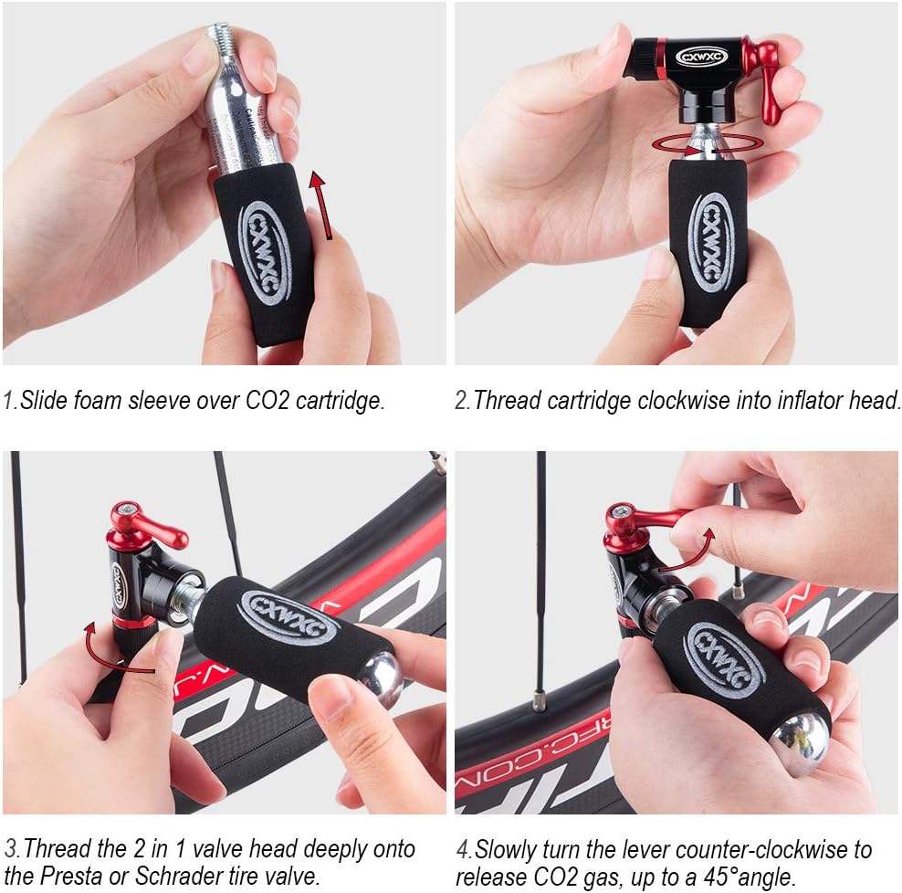 CO2 Inflator Kit with 16g/ 25g CO2 Cartridges