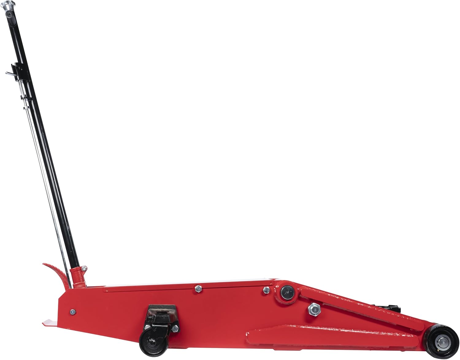 AFF 10 Ton Air Hydraulic Long Chassis Jack - for Long Overhang Vehicles | 10 T Floor Jack with Foot Pump & 3-Position Lock Handle - Ideal for Repair Shops, Bus & Truck Fleets, Heavy Duty Equipment