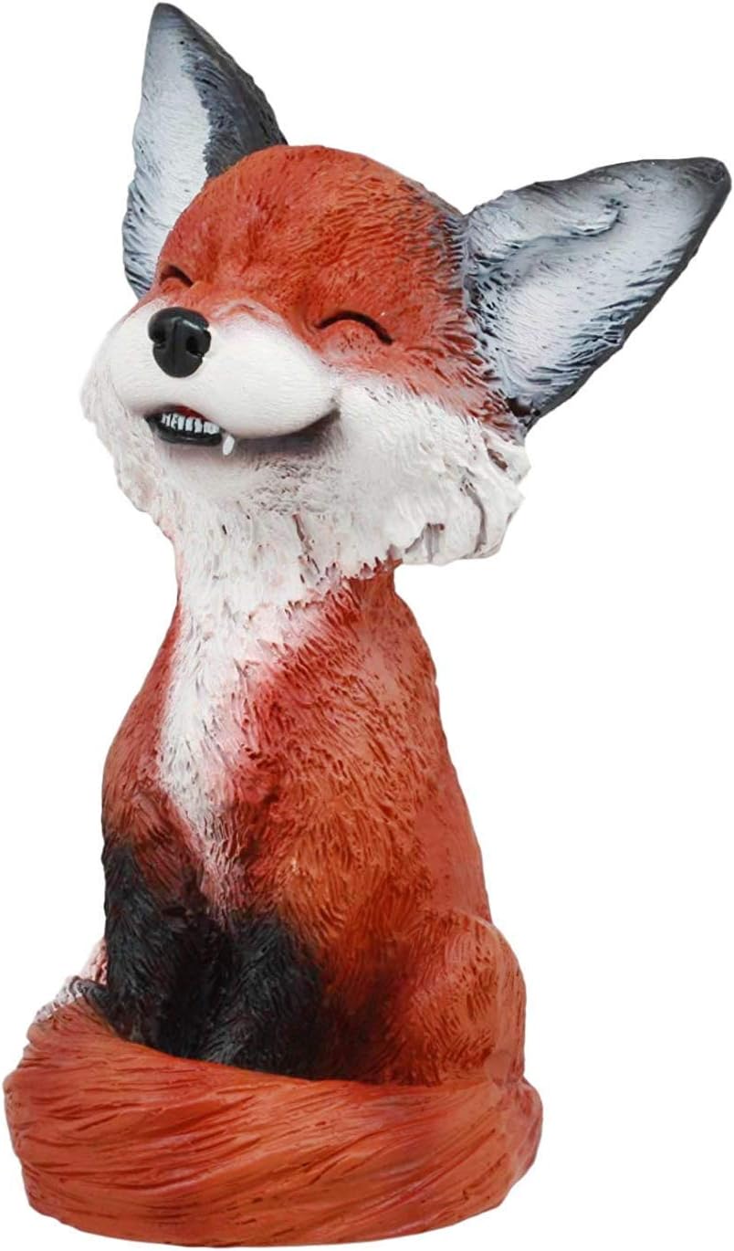 SUMMIT COLLECTION YTC Brown and Black Smiling Fox TeeHee Themed Decorative Figurine Statue