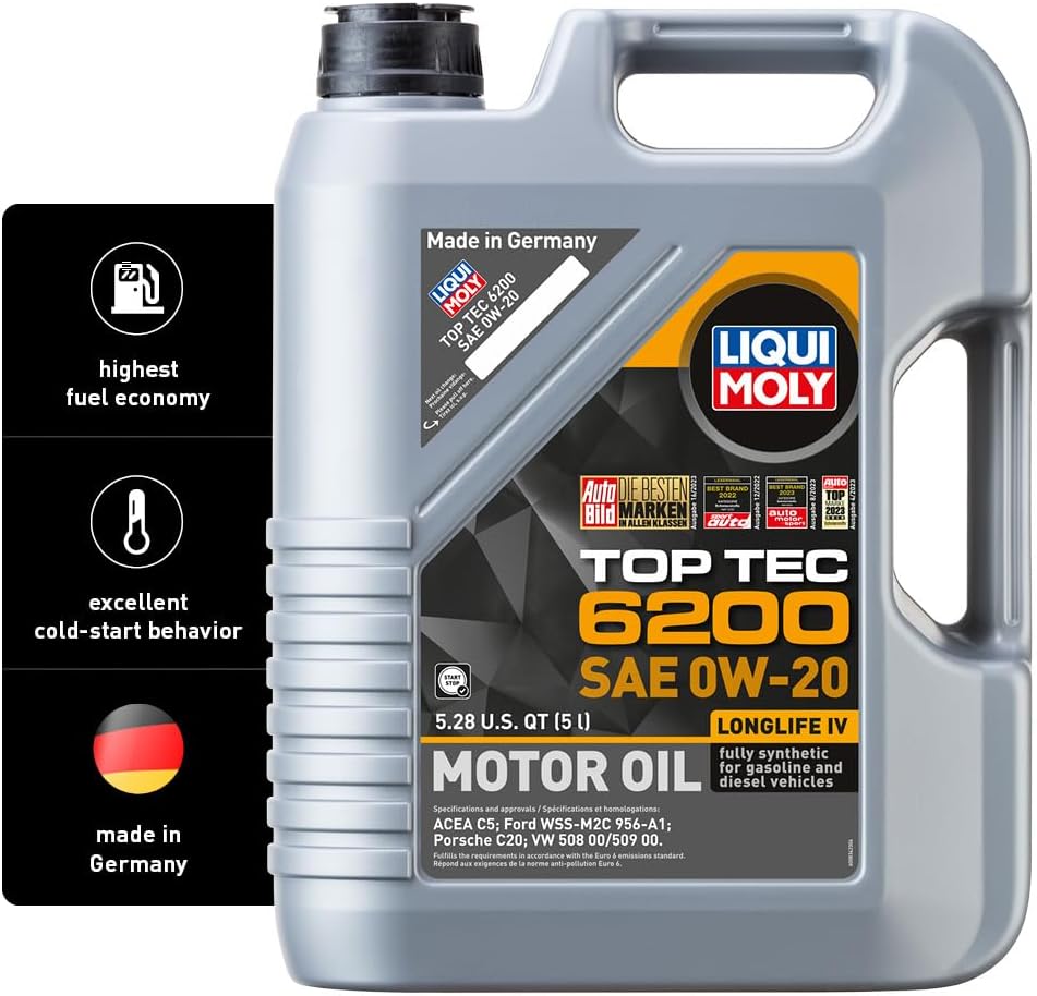LIQUI MOLY Top Tec 6200 SAE 0W-20 | 5 L | Fully synthetic engine oil | SKU: 20238