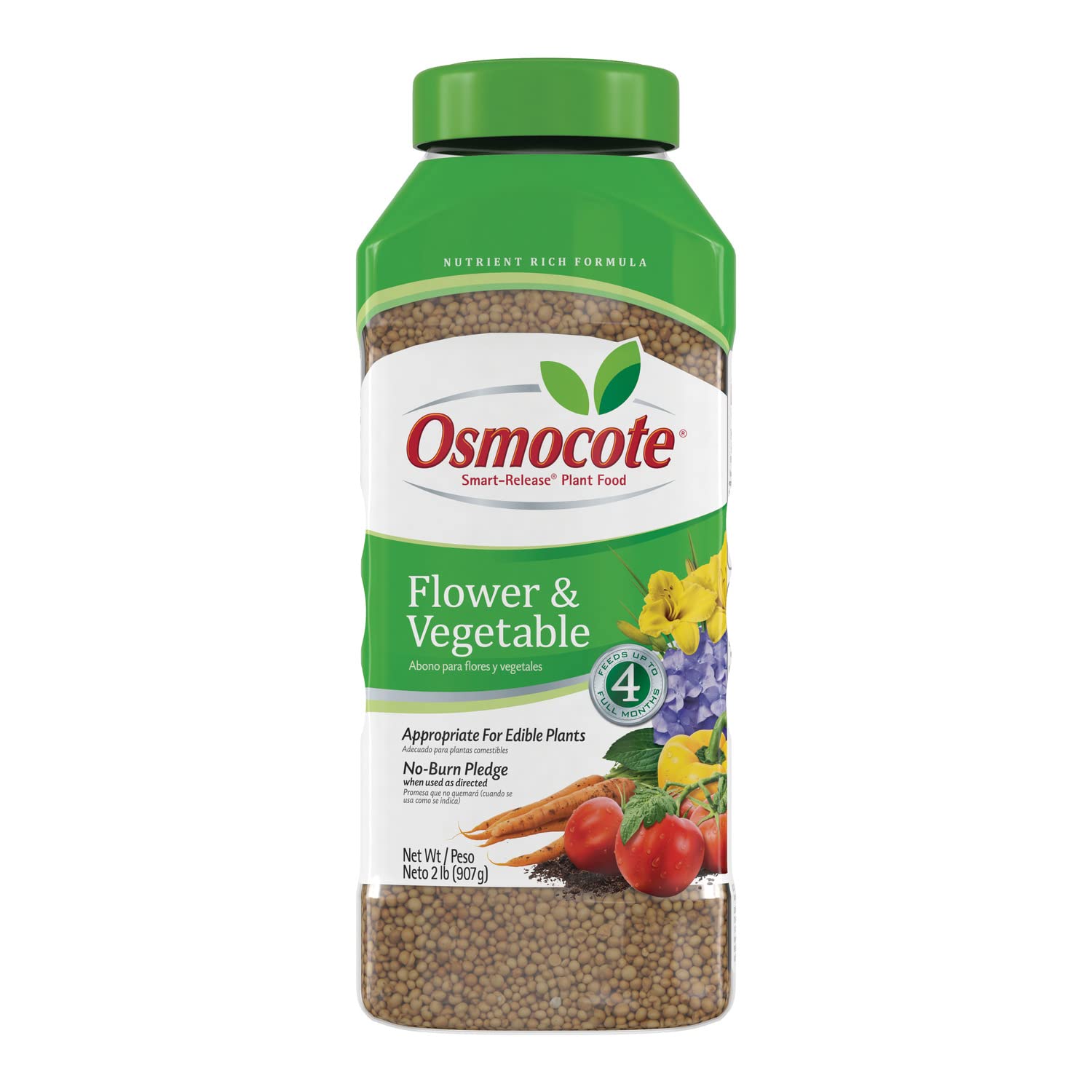 Osmocote Smart-Release Plant Food Flower & Vegetable, 4.5 lb. | For Edible Plants, Seasonal Vegetables, Fruits, Flowers, Herbs and More