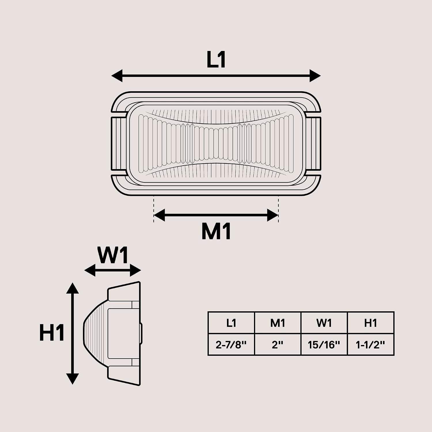TRUE MODS 2pc 2.5" Amber Rectangle LED Trailer Marker Lights for Truck RV