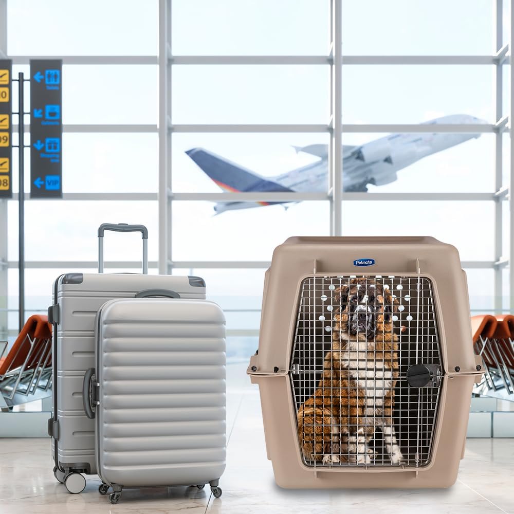 Petmate Ultra Vari Dog Kennel - Portable Crate for Extra Large Dogs 90-125 lbs - Airline-Friendly - Heavy-Duty Plastic Shell - For Home and Travel