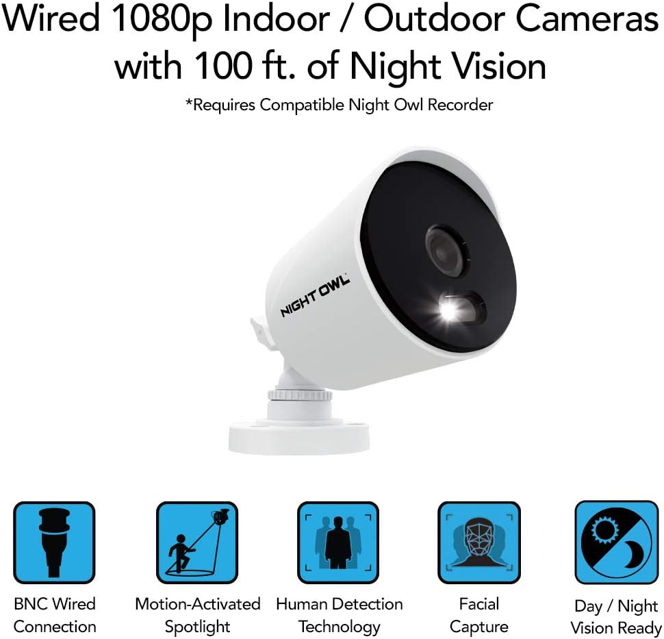Night Owl 1080p HD Wired Home Security DVR with 1TB Hard Drive, Human Detection Technology, Add up to a Total of 16 Wired Cameras