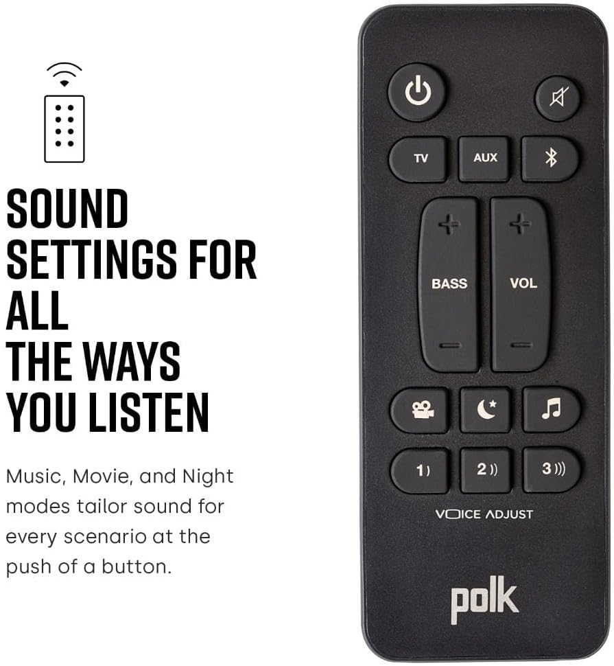 Polk Audio Signa S2 Ultra-Slim Sound Bar for Smart TV with Subwoofer