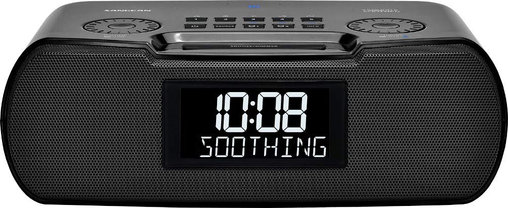 Sangean RCR-30 FM-RBDS/AM/Bluetooth/Aux-in Digital Tuning Clock Radio with USB Phone Charging and Sound Soother, Gray