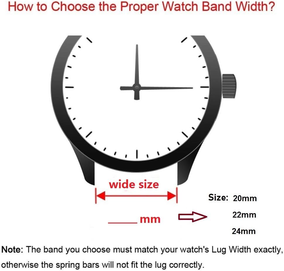 HUAFIY Silicone Watch Band 20mm22mm24mm FKM Rubber Watch Band for Men Women