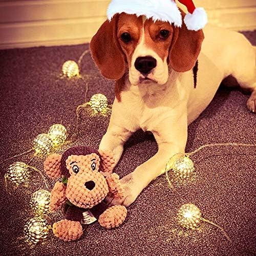 Raffaelo Dog Toys, Teeth Cleaning Squeaky Monkey Stuffed Chew Toys 5.9-6.3"