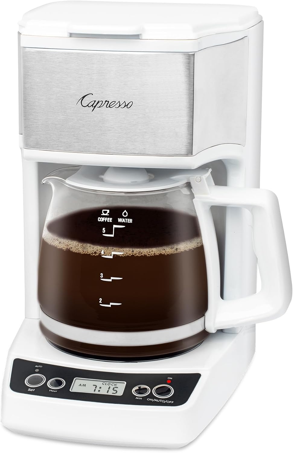 Capresso 5-Cup Mini Drip Coffee Maker, Black and Stainless Steel