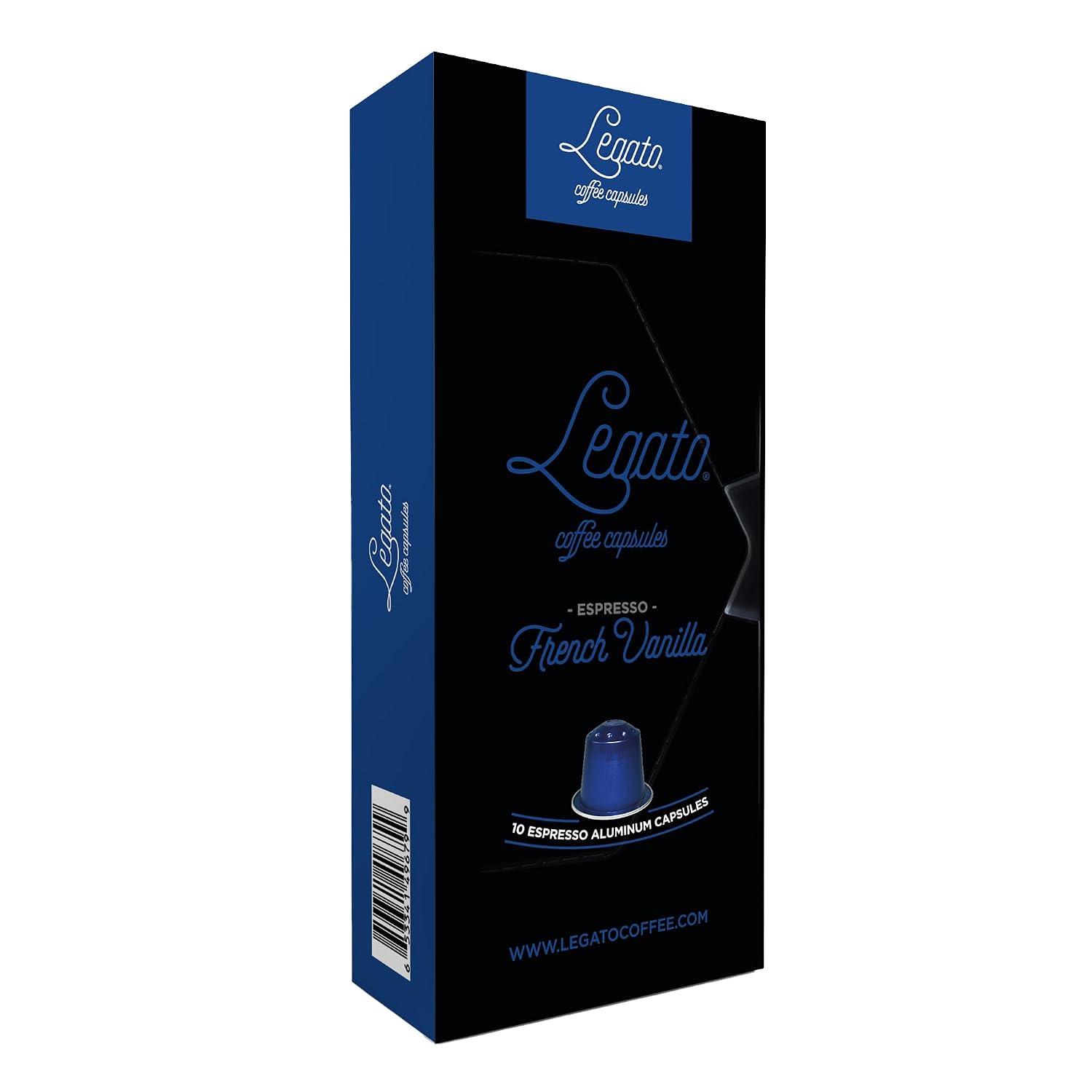Legato Espresso Capsules - 10/100 count - Single-Serve Coffee Pods - Compatible with Nespresso OriginalLine Machine - Cafe-style Coffee at Home (100, Hazelnut Strength 5)