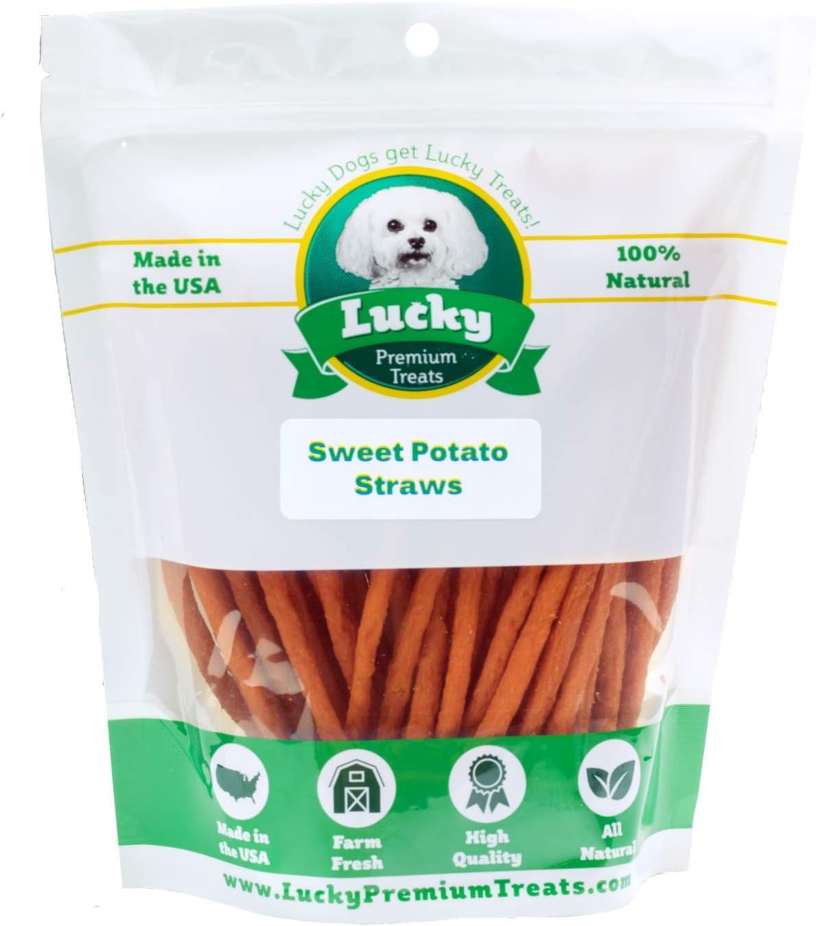 Chicken Jerky Straws Dog Treats – Chicken Sticks for Dogs Made and Sourced in The USA – Natural Single Ingredient Dehydrated Crunchy Treats for All Breeds – 28oz Bag