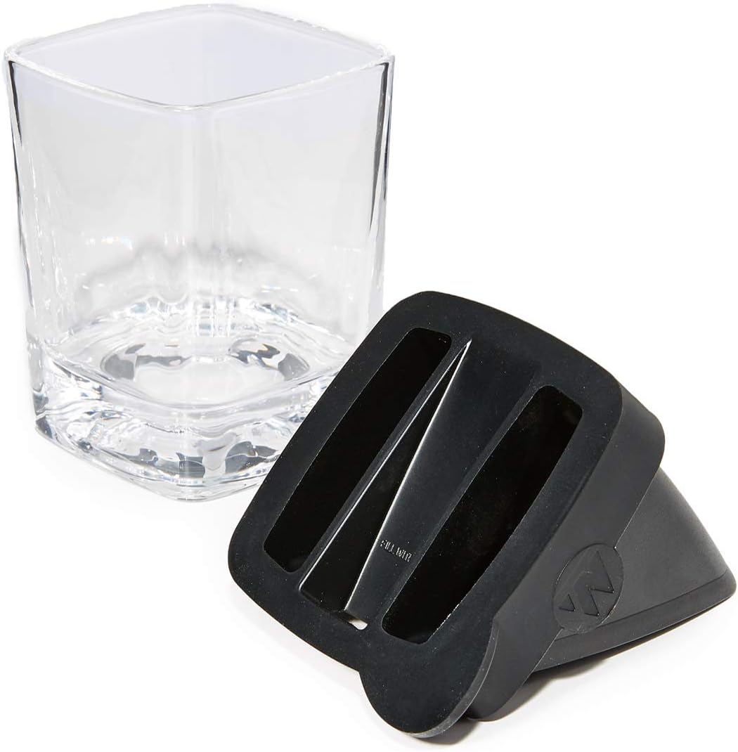 Corkcicle Whiskey Wedge - Premium Old Fashioned Glass with Silicone Ice Mold - For Bourbon, Scotch, & Spirits - Great Gift for Dad - Perfect for the Holidays - 9 oz