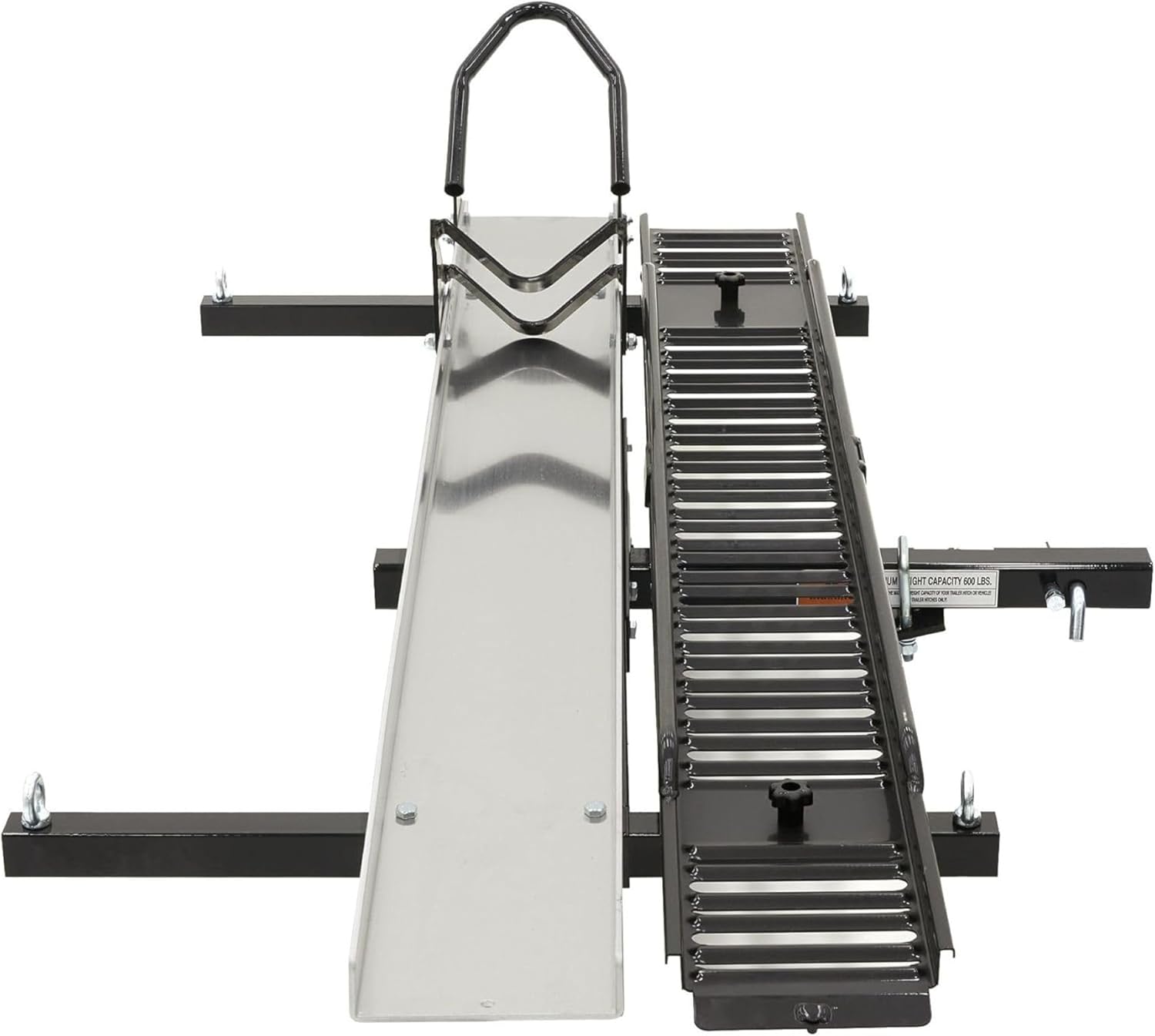 Black Widow Hitch Mounted Steel Motorcycle Carrier w/Ramp