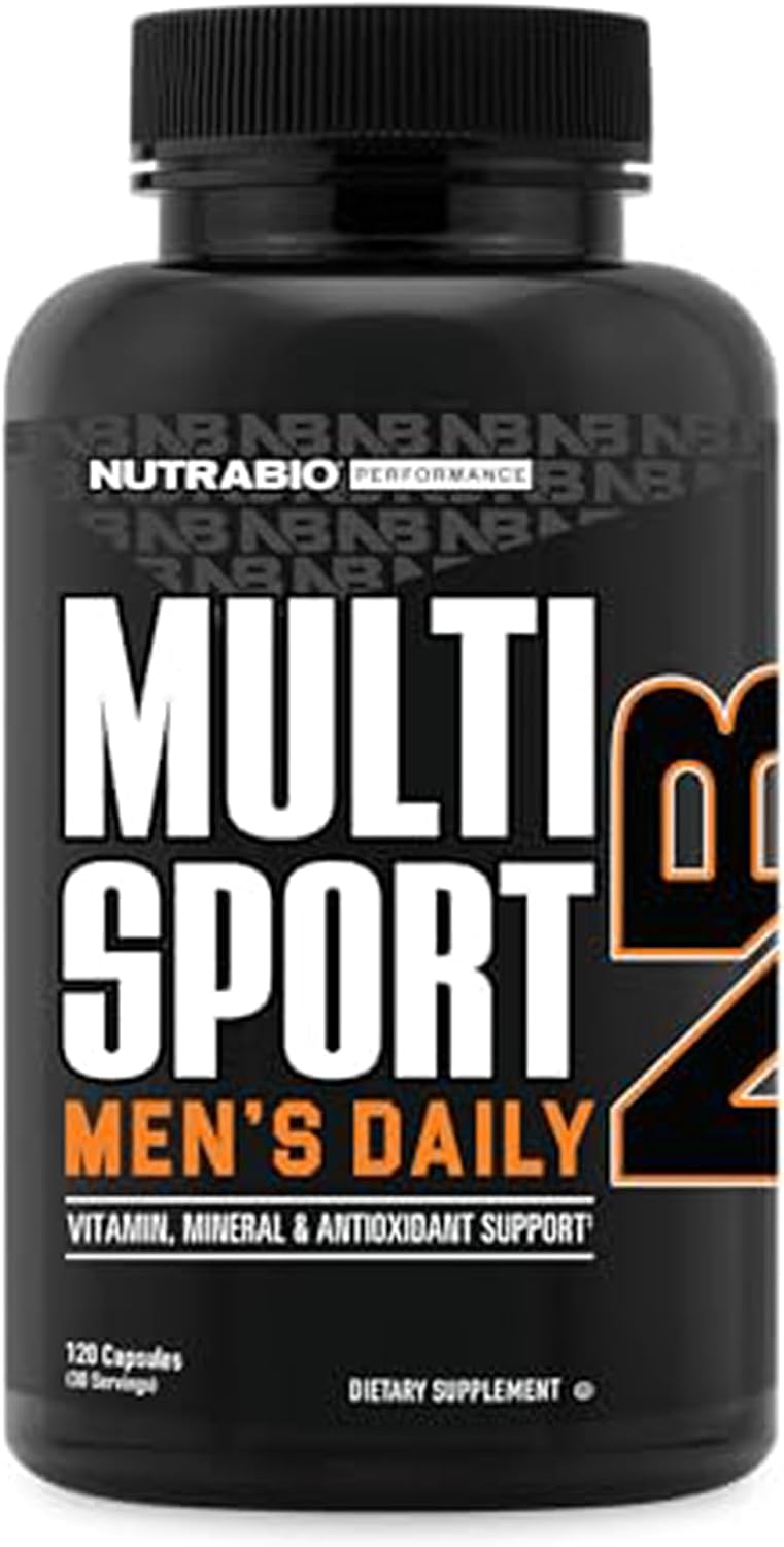 NutraBio Multisport for Men - Mens MultiVitamin - 33 Vitamins, Minerals, Micronutrients - Rich in Antioxidants - Supports Peak Athletic Performance