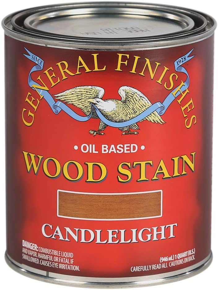 General Finishes Oil Based Penetrating Wood Stain, 1/2 Pint, American Walnut