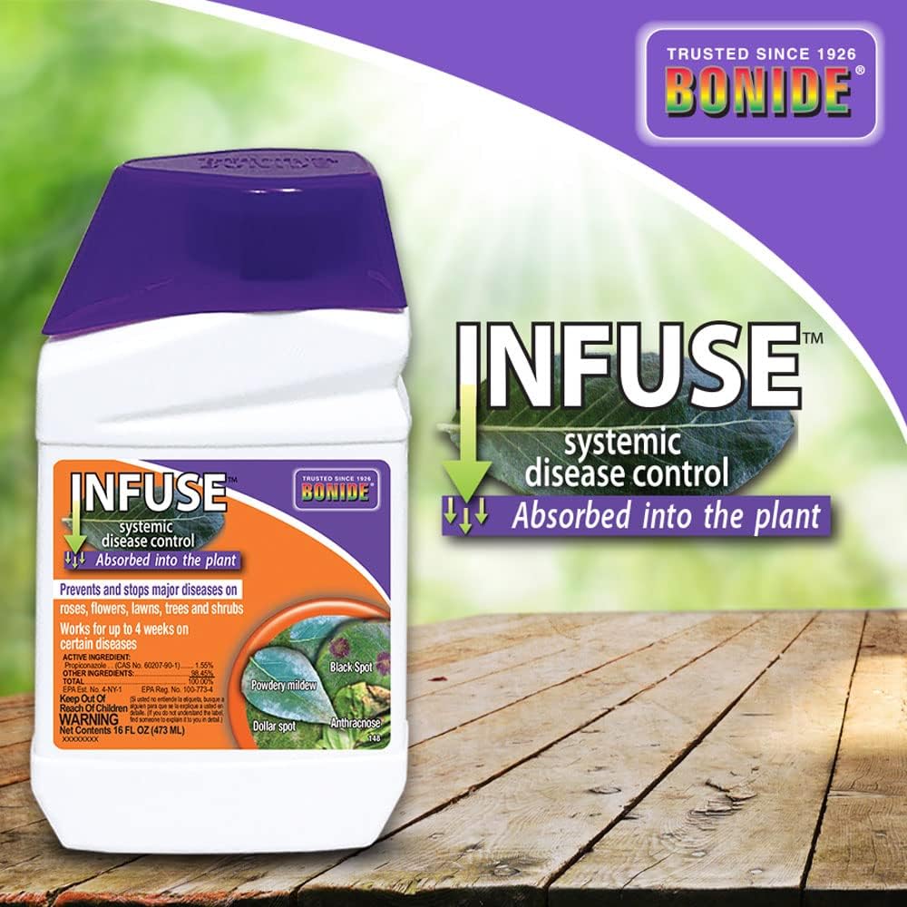 Bonide Infuse Systemic Disease Control Lawn & Landscape | 32 oz Ready-to-Spray Fungicide for Turf & Ornamentals