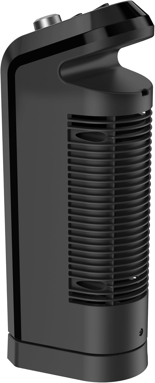 Lasko Oscillating Ceramic Tower Space Heater for Home with Overheat Protection, Adjustable Thermostat, and 2 Speeds, 15.7 Inches, Black, 1500W